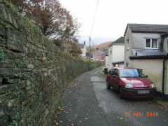 
Course of railway to Halls Road Tramroad, West End, Abercarn, November 2008